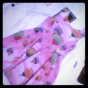 Pink and purple hot air balloon dress